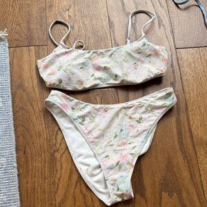 Abercrombie & Fitch Floral Bikini - White and Pink